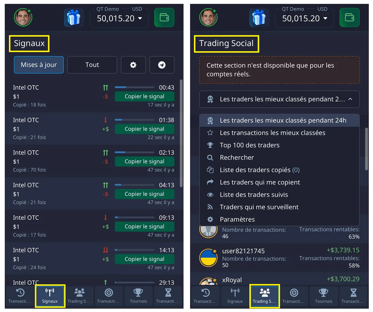 téléchargement de l'option de poche