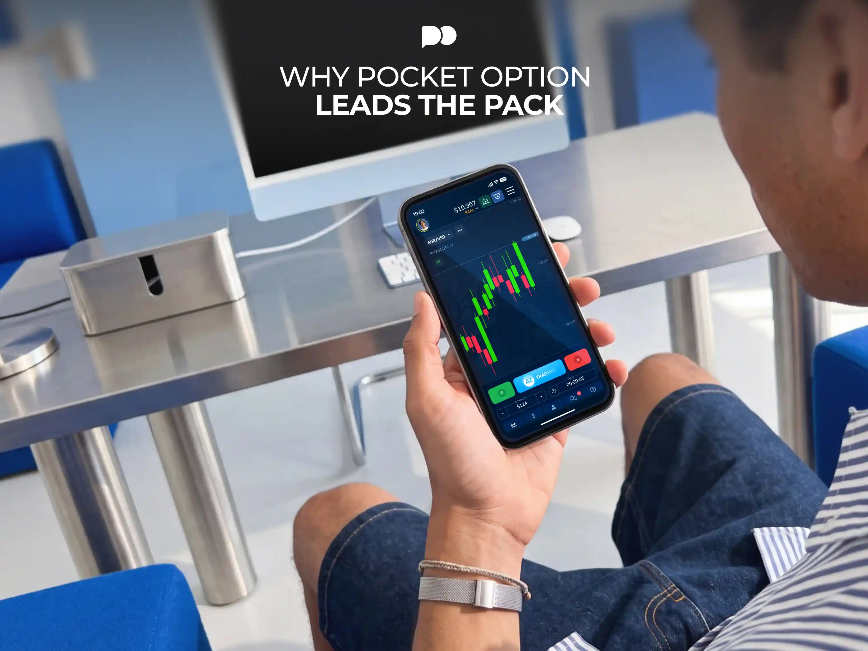 Mobile trading app interface displayed on a smartphone screen