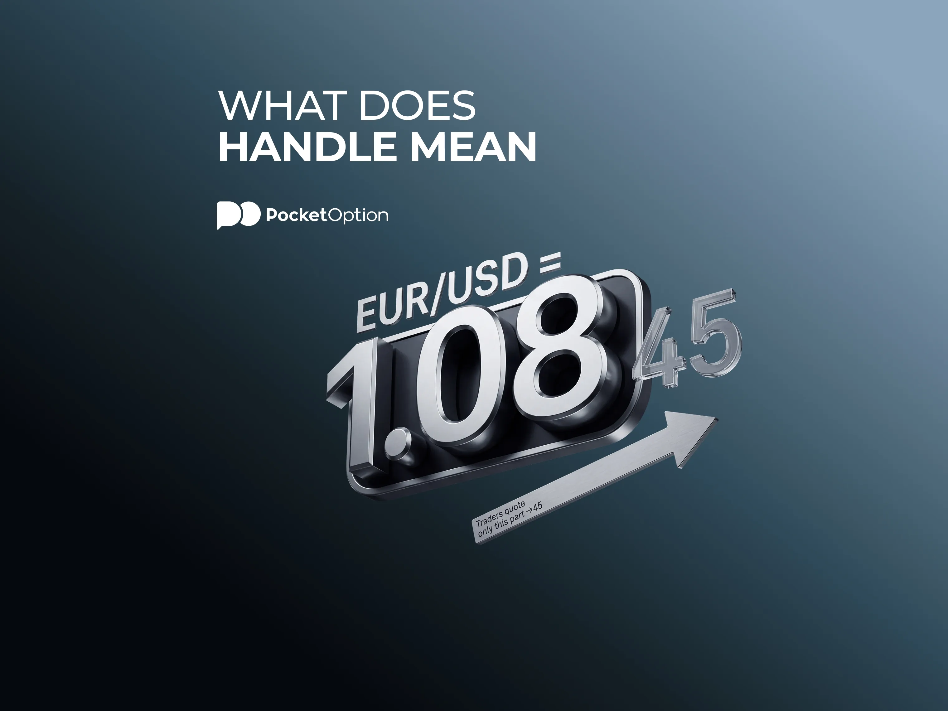 Handle in trading showing the whole-number part of a price quote