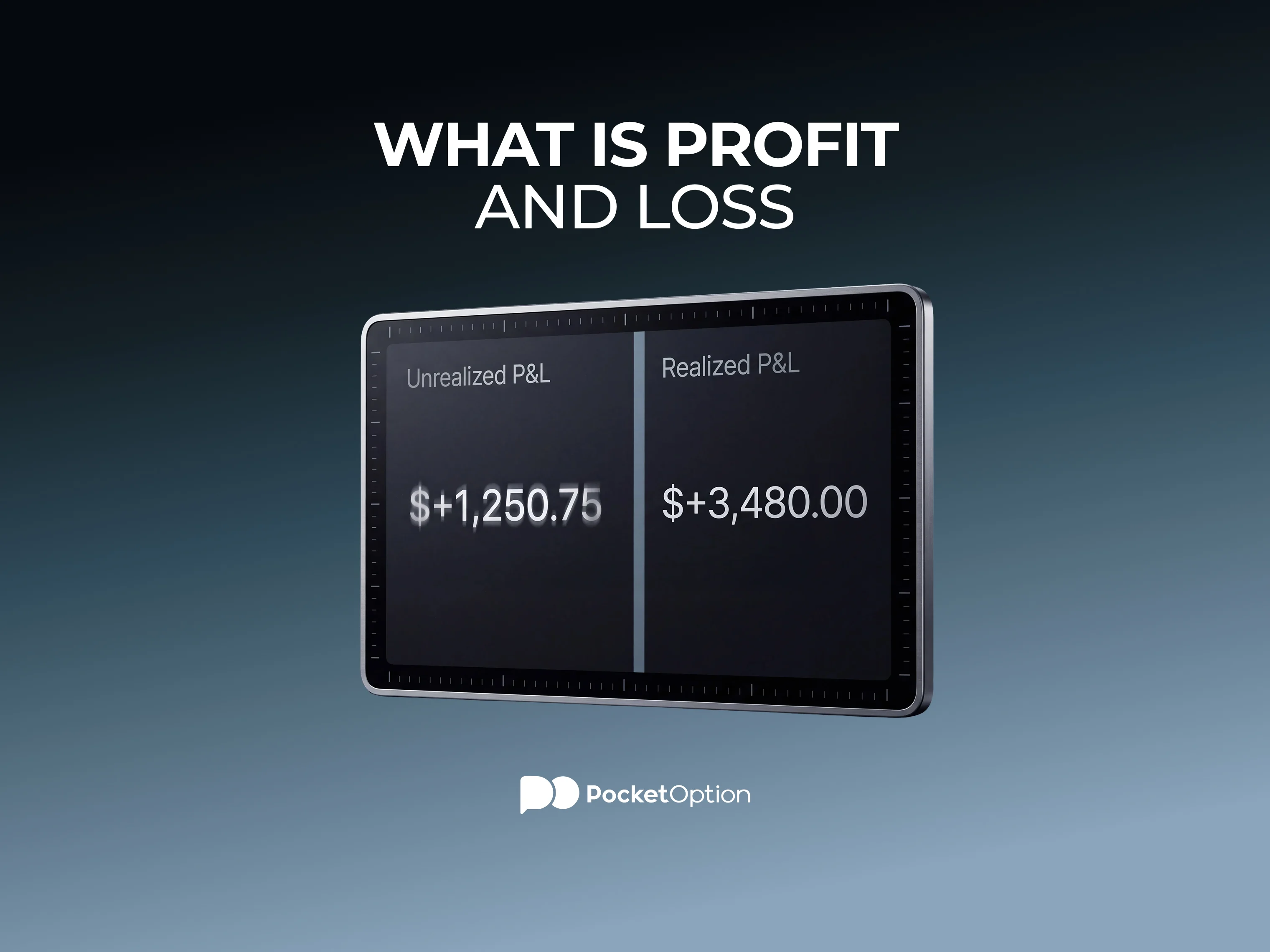 Profit and loss tracking showing realized and unrealized P&L