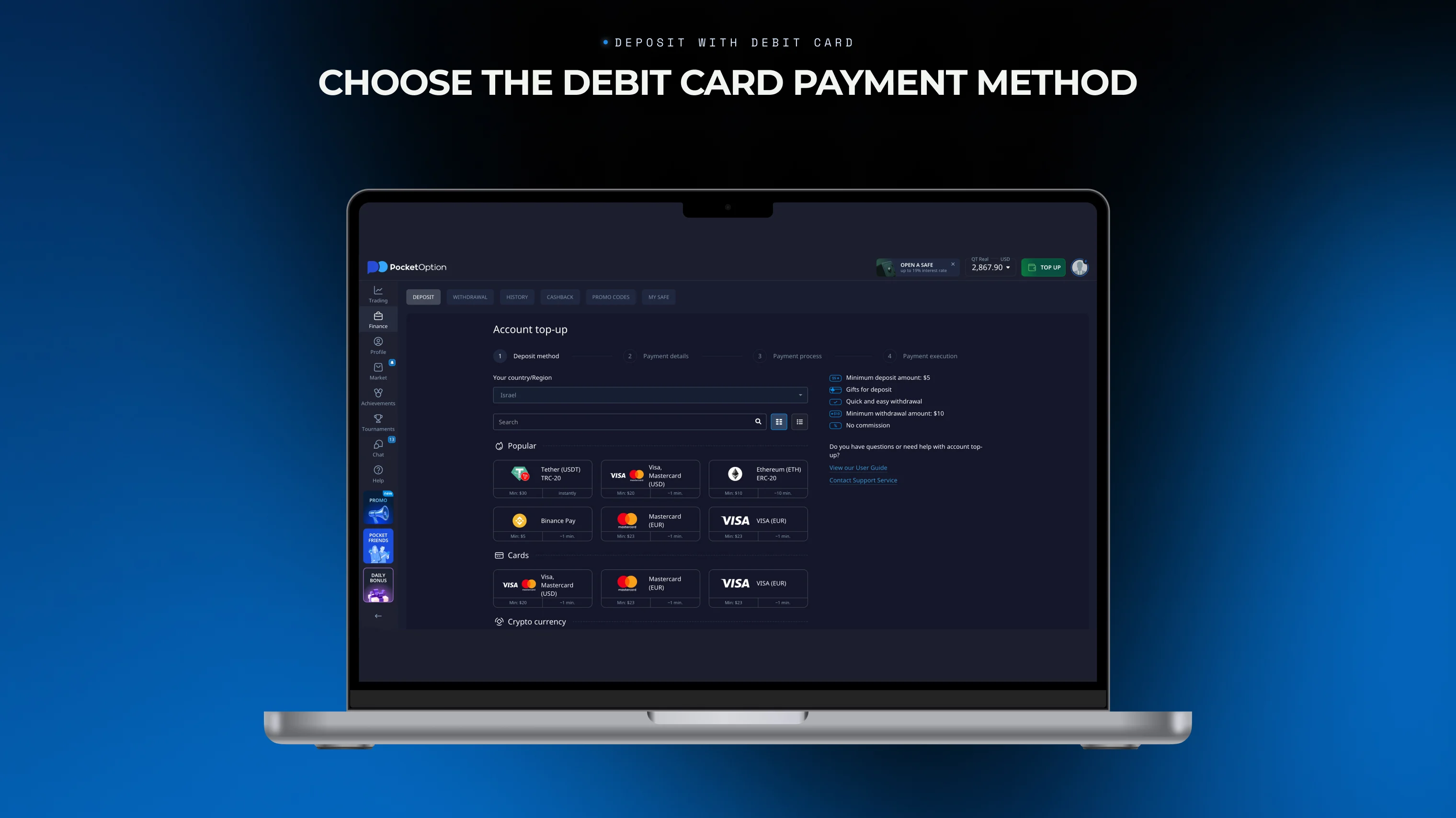How to Deposit on Pocket Option guide