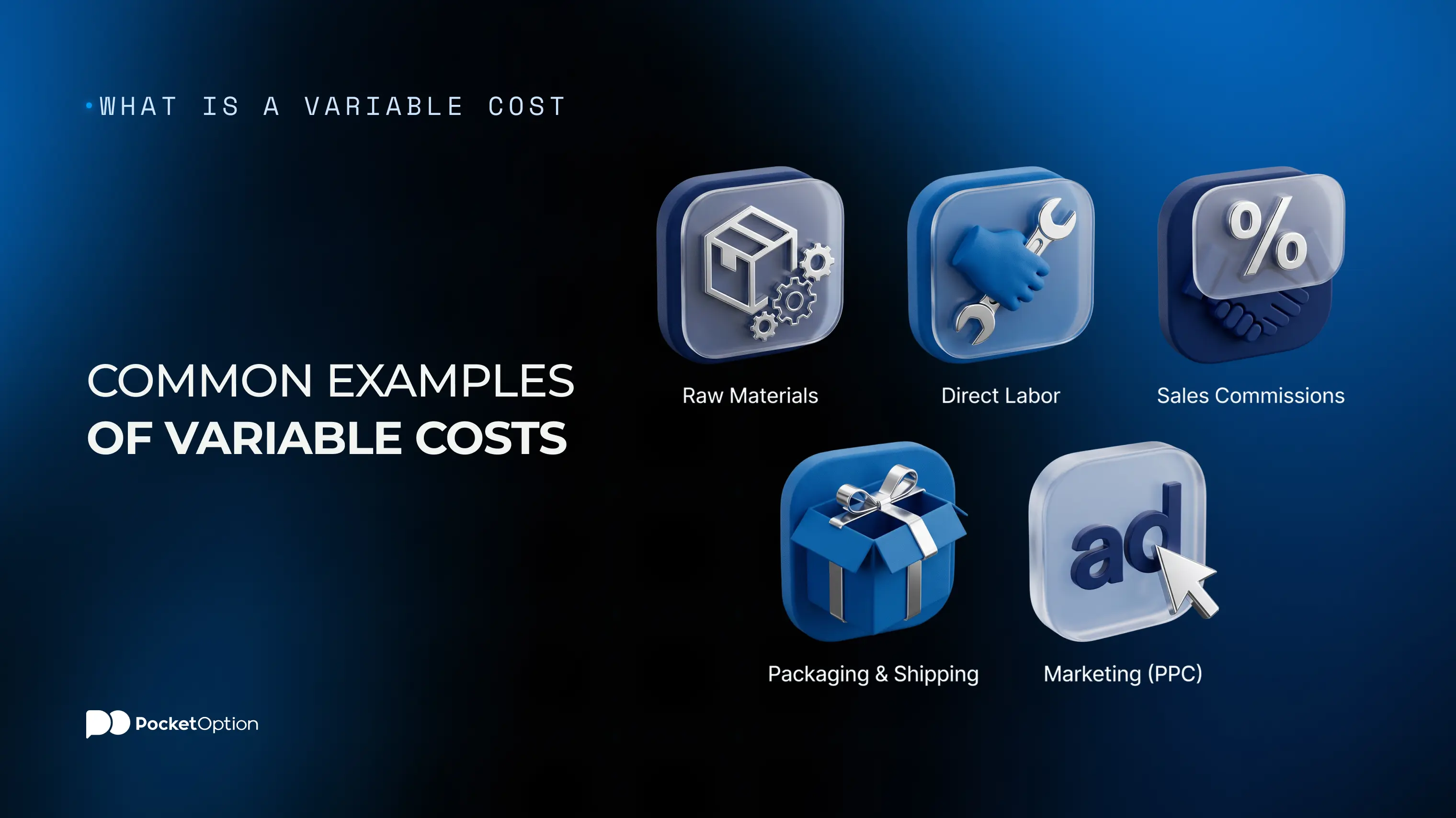 Variable cost examples materials labor shipping