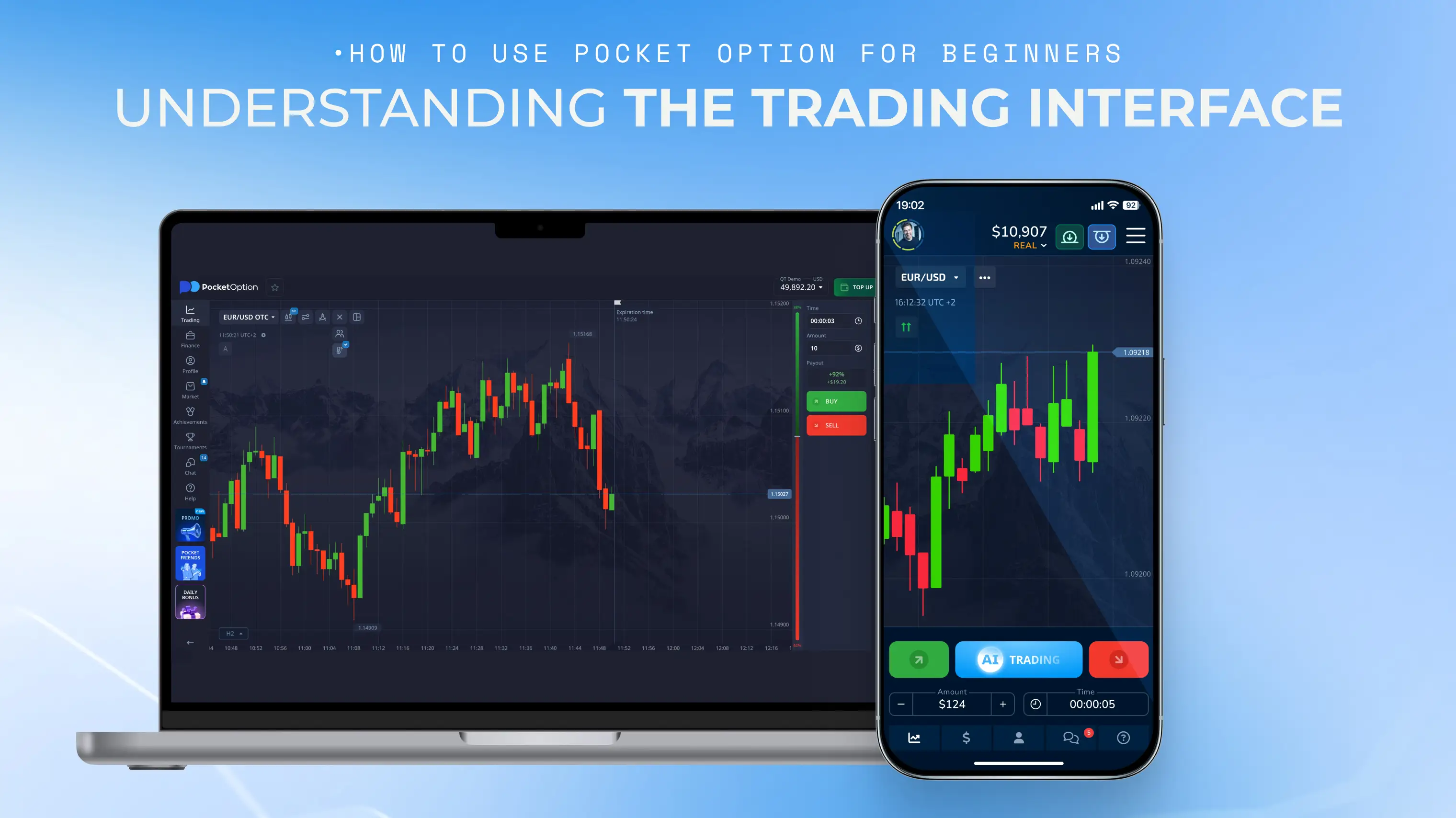 Pocket Option trading interface