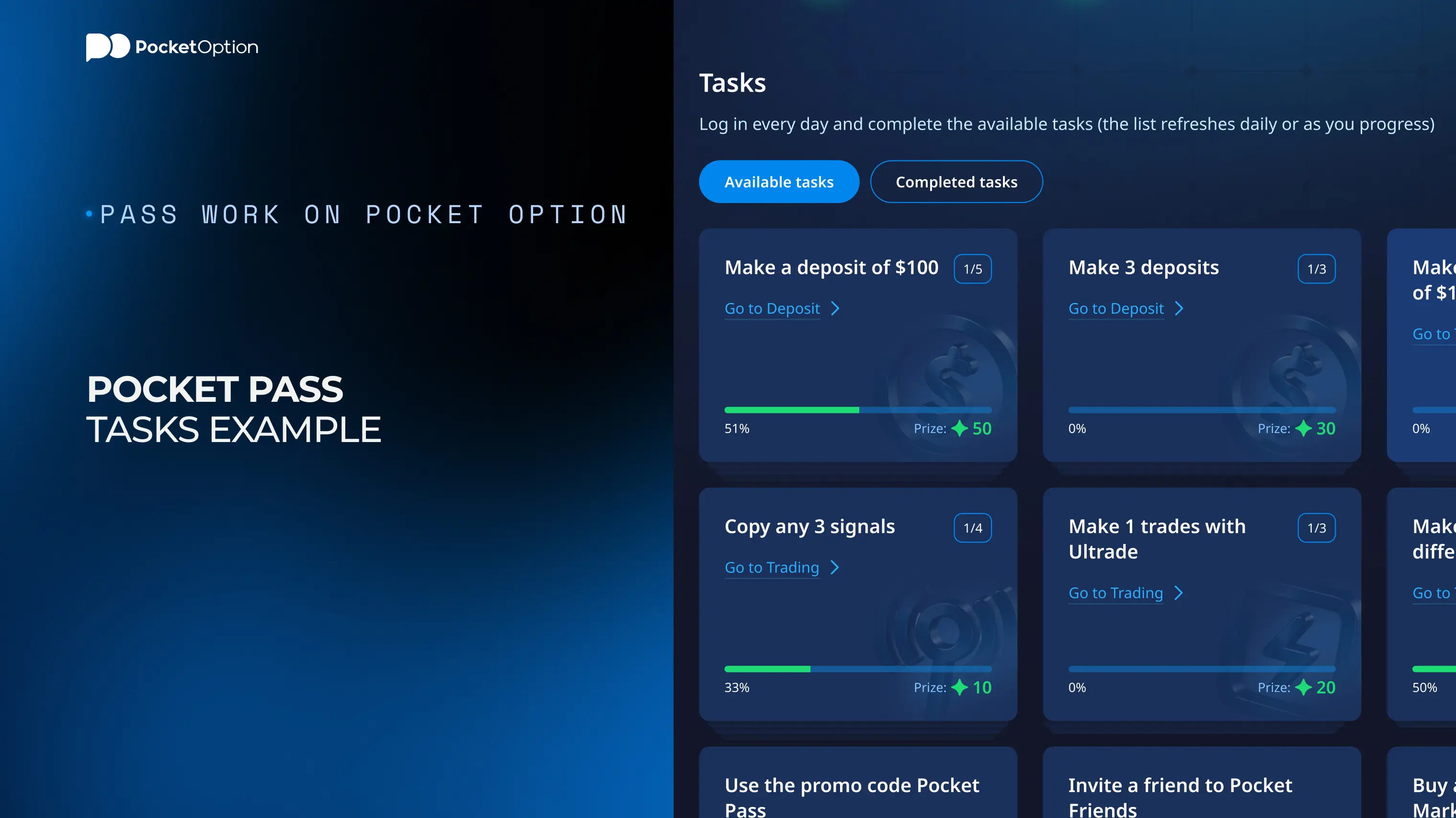 Pocket Pass tasks example