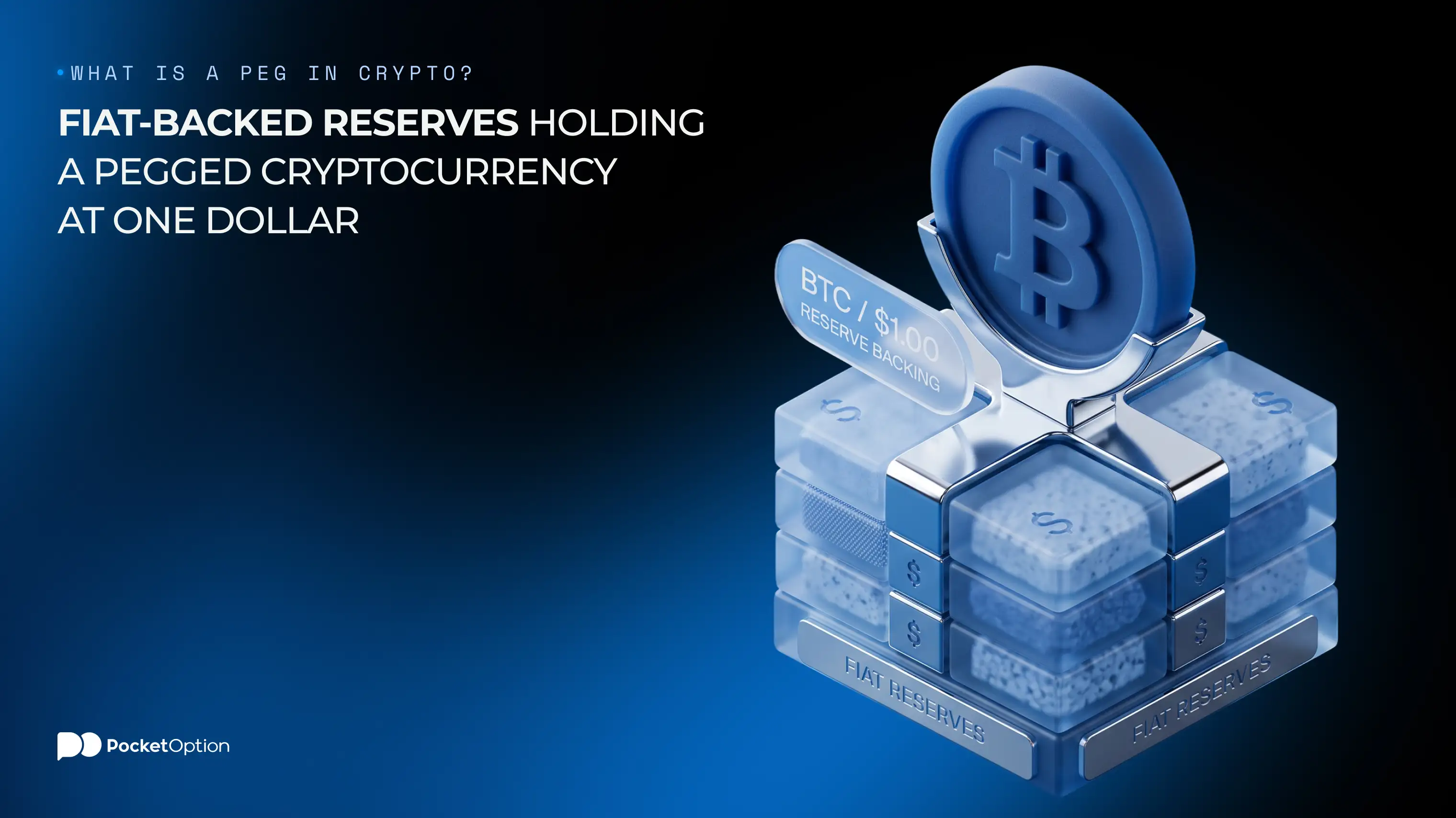 Fiat-backed reserves holding a pegged cryptocurrency at one dollar