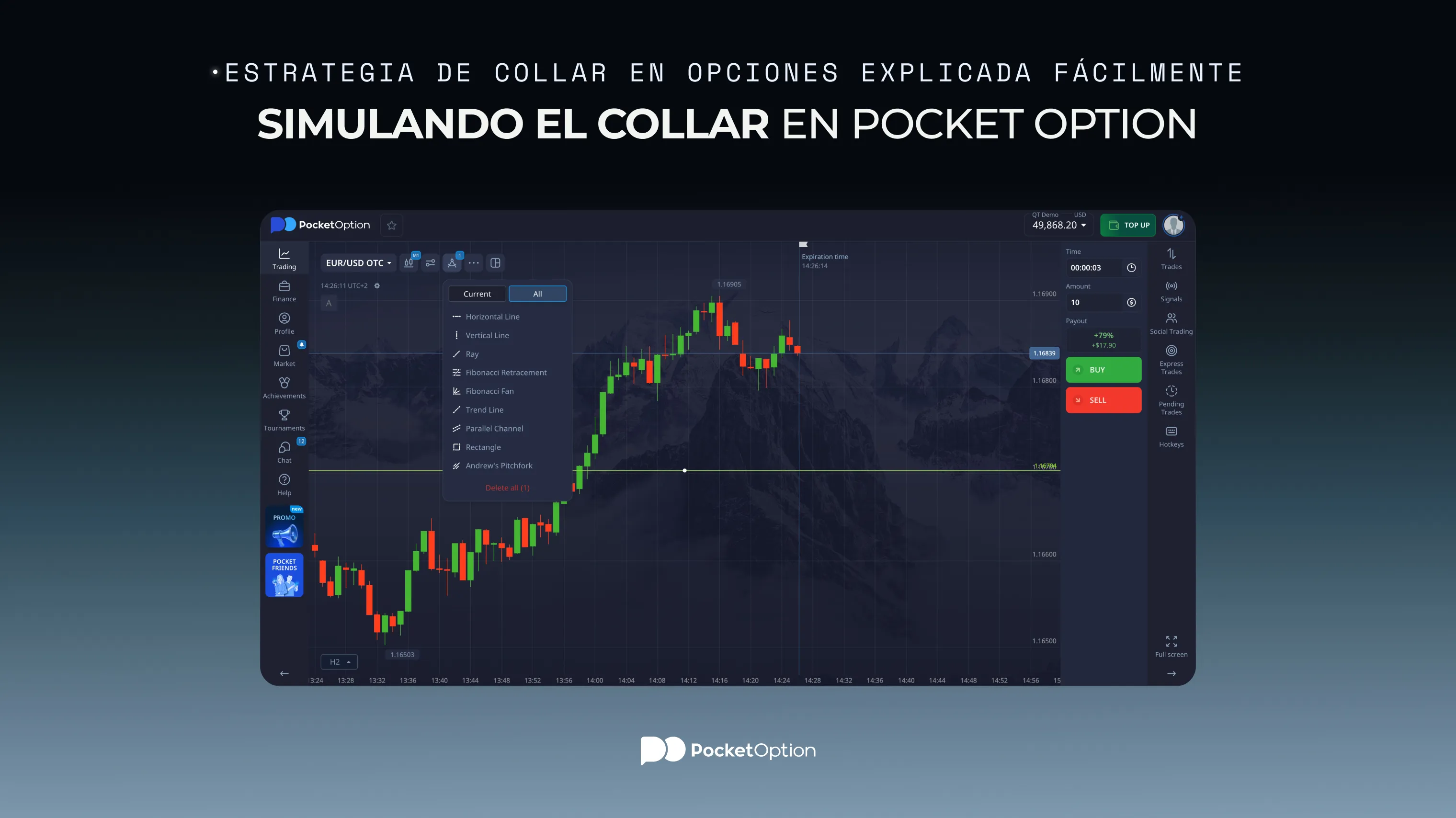 Simulando el Collar en Pocket Option