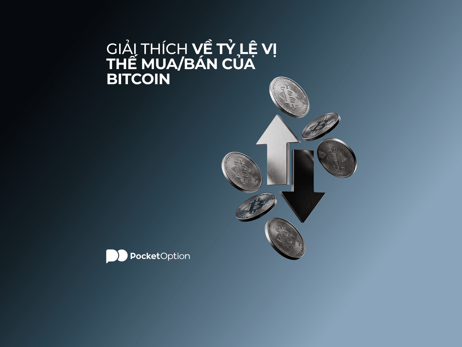 Biểu đồ tỷ lệ vị thế mua/bán của bitcoin hiển thị sự phân chia giữa các vị thế mua và bán