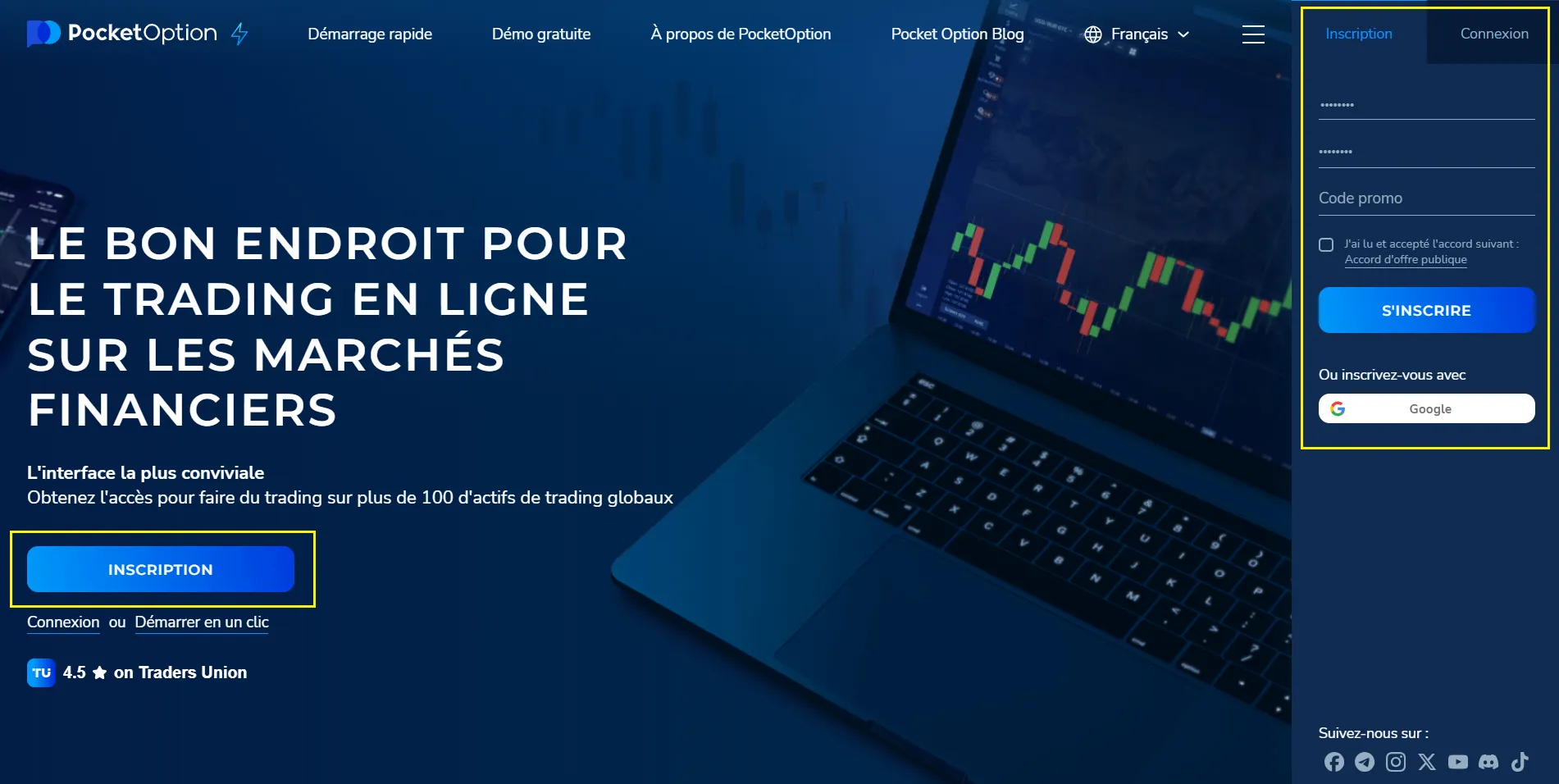registration pocket option