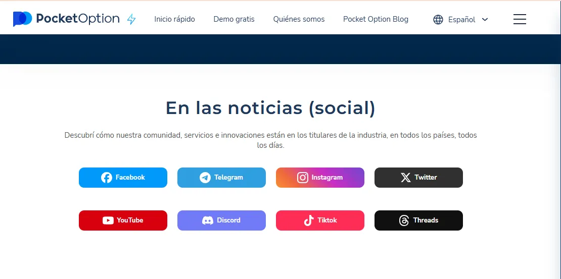 Cómo contactar con Pocket Option