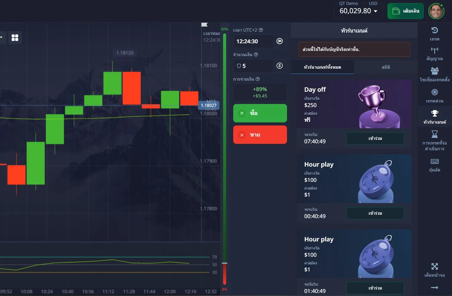 tournaments pocket-option